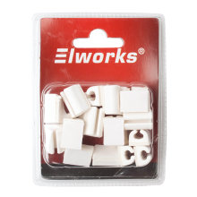 Kabelclips m/tape til betonvægge 20 stk. - Elworks